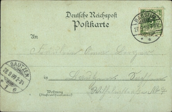 Moonlight litho Bassum in de wijk Diepholz, collegiale kerk, school, Pleuss Hotel, Hotel Stadt Bremen