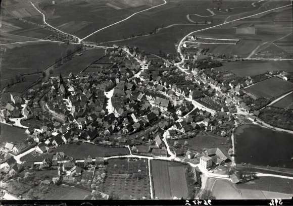 Ak Leutershausen an der Altmühl Mittelfranken, Leutershausen aus der Luft
