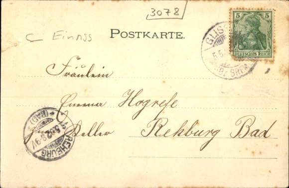 Postcard Müsleringen Stolzenau an der Weser, Hof Nordhorn, Gasthof