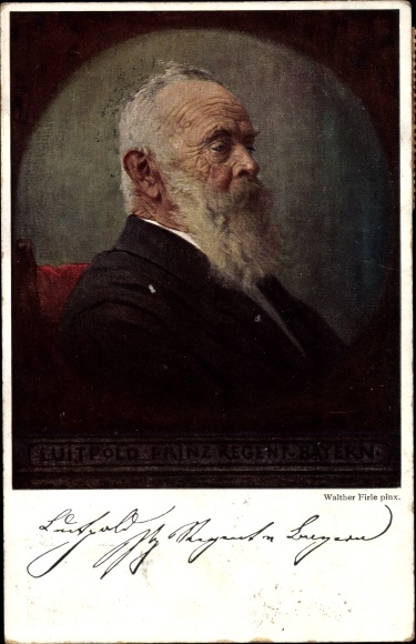 Artist PC Firle, Walther, Prince Regent Luitpold of Bavaria, 25th anniversary of the government in 1911
