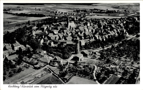 Postcard Kirchberg im Hunsrück, aerial photograph