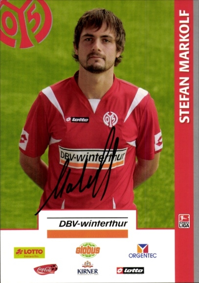 Autograph card footballer Stefan Markolf, 1. FSV Mainz 05