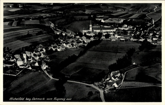 Ak Michelfeld Auerbach in der Oberpfalz, Fliegeraufnahme