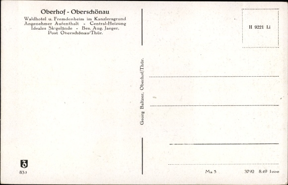 Postcard Oberschönau Steinbach Hallenberg im Thüringer Wald, Waldhotel Oberhof