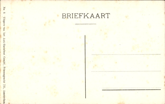 Postcard Netherlands, Against the Tariff Act, Vrijhandel