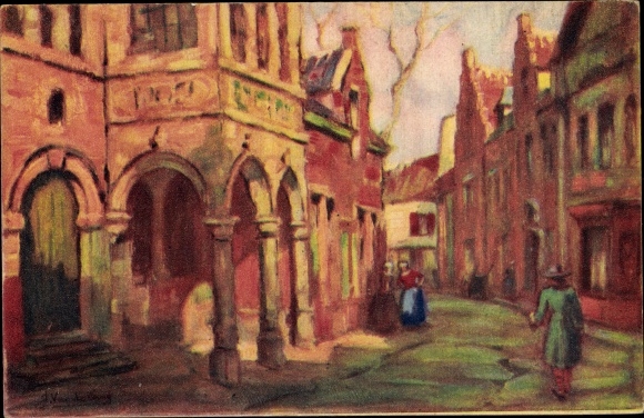 Artysta KP Van de Lane, J., Bruxelles Bruksela, Une Rue