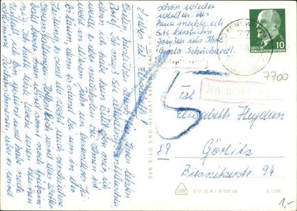 Postcard Hoyerswerda in Oberlausitz, Neustadt, Magistrale, Kaufhof, Bert-Brecht-Strasse