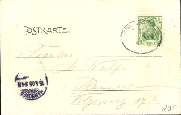 Postcard Riethagen Hodenhagen in Lower Saxony, town views