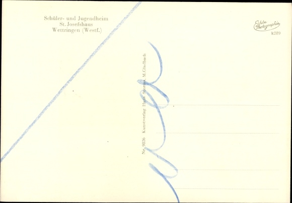 Postcard Wettringen in Münsterland, St. Josefshaus, school and youth home