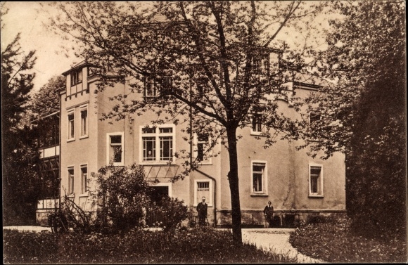Postcard Kreischa in the Ore Mountains, view of the sanatorium, park villa