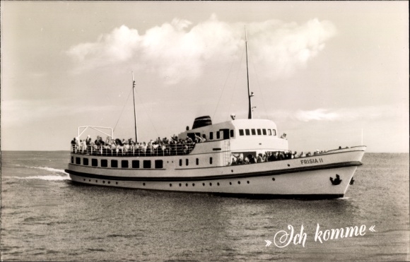 Ansichtkaart Norderney in Ostfriesland, veerboot Frisia II