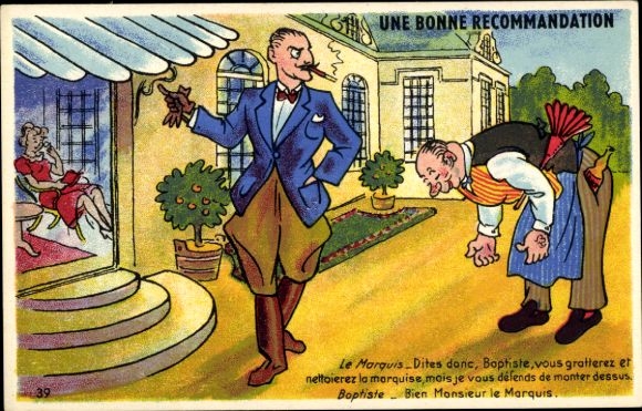Artist Postcard A Good Recommendation, Marquis, Baptiste