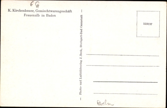 Postcard Frauenalb Schielberg Marxzell in the Black Forest, Frauenalb monastery ruins