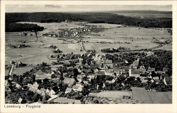 Ak Loßburg im Schwarzwald, Fliegeraufnahme