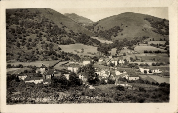 Postcard Baztan Urdax Navarra Spain, village, general view