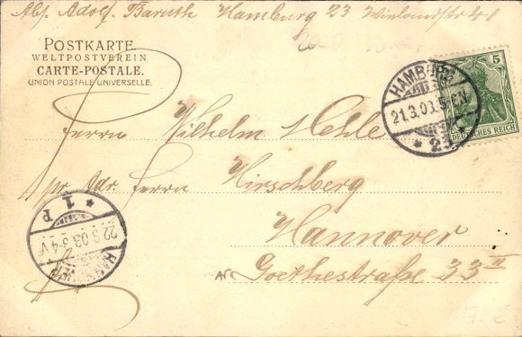 Postcard Hamburg Wandsbek Eilbek Eilbeck, Hasselbrookstraße