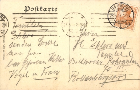 Postcard Hamburg Eimsbüttel Eidelstedt, Kieler Straße