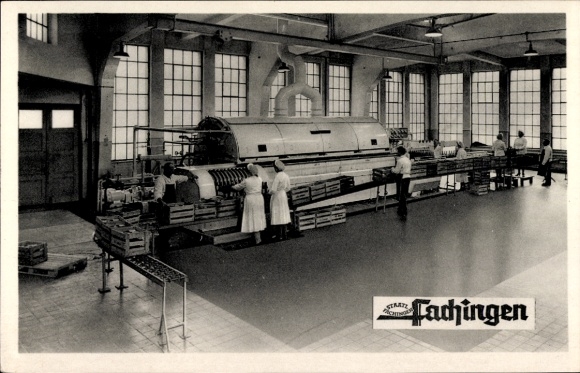 Postcard Fachingen Birlenbach Rhein Lahn Kreis, bottling plants, mineral water