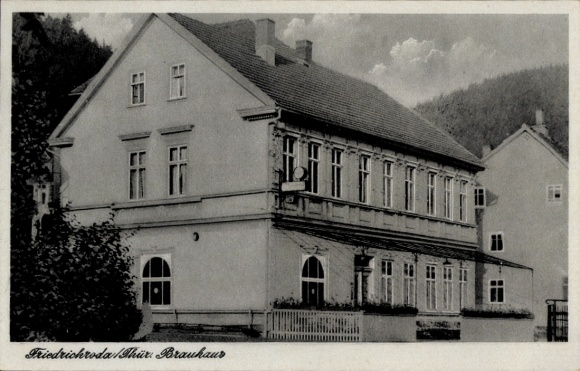 Postcard Friedrichroda in the Thuringian Forest, Brewery