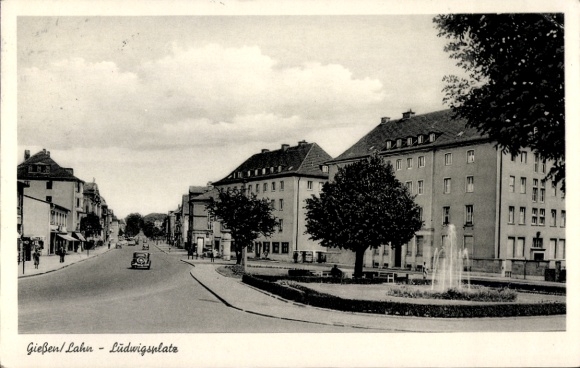 Postcard Giessen Gießen an der Lahn Hessen, Gießen/Lahn-Ludwigsplatz