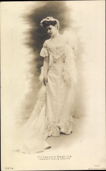 Ak Prinzessin Beatrice Sachsen-Coburg-Gotha, Portrait