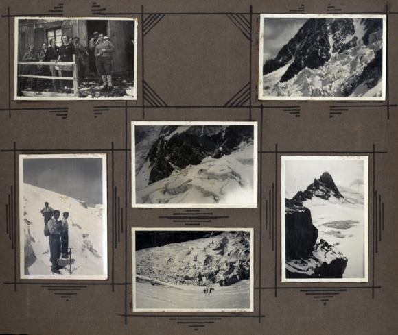 Photo album alpinism, mountaineers, glaciers, snow