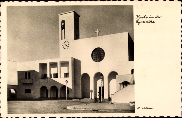 Foto Wehrmacht, Deutsches Afrikakorps, Kirche in der Cyrenaica, Libyen, II WK