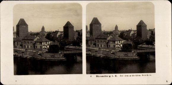 Stereo Photo Strasbourg Strasbourg Alsace Bas Rhin, Covered Bridges