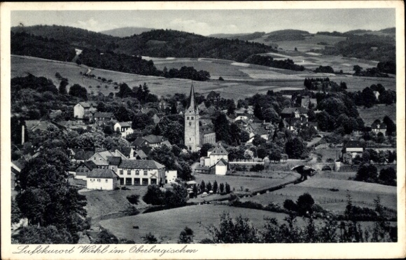 Postcard Wiehl in the Oberbergischer Kreis, partial view