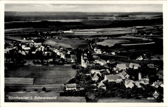 Postcard Göschweiler Löffingen in the Black Forest, aerial photograph