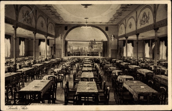 Postcard Ponitz in Thuringia, Gasthof Rich. Etling