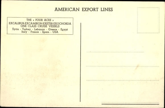 Ak stoomboot Four Aces, American Export Lines
