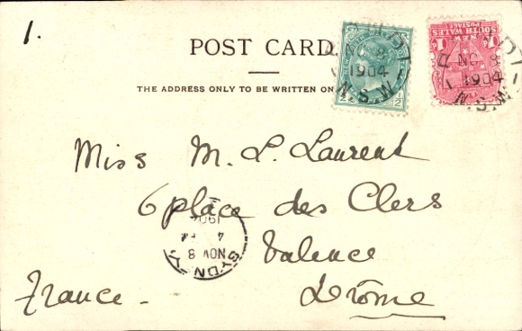 Postcard Brisbane Australia, George Street, Treasury Buildings, Victoria Bridge