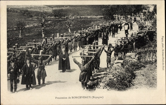 PC Roncesvalles Navarra, procession