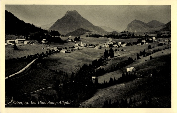 Postcard Oberjoch Bad Hindelang in the Oberallgäu, aerial photograph