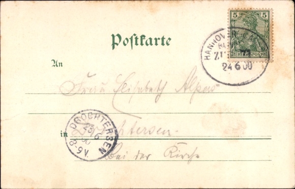 Postcard Northeim in Lower Saxony, city view, street view, buildings, Nordeheim, color representation