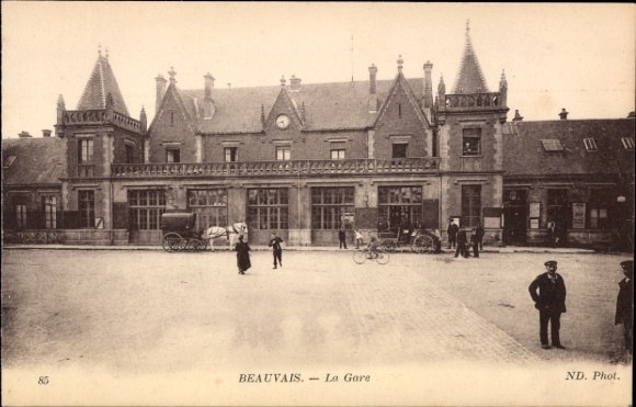 Ak Beauvais Oise, La Gare