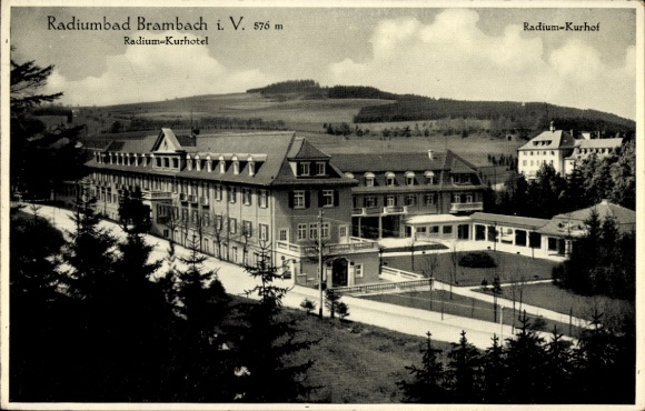 Postcard Bad Brambach in Vogtland, spa hotel, spa farm