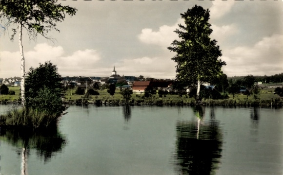 Postcard Weißenstadt in the Fichtelgebirge, panorama, waters