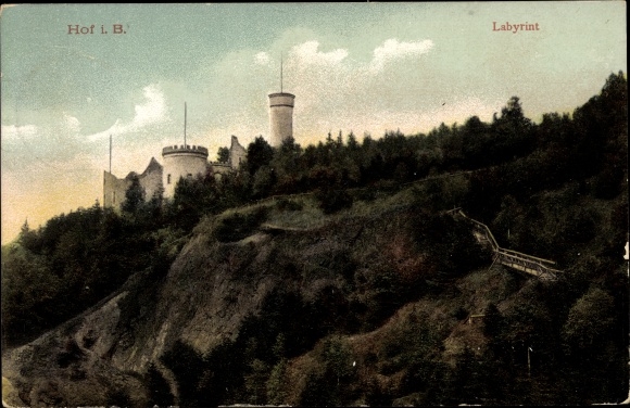 Ak Hof an der Saale Oberfranken Bayern, Labyrint