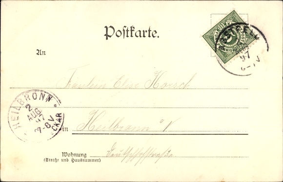 Postcard Gundelsheim am Neckar Württemberg, view of the town