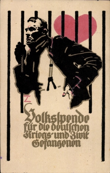 Artist Postcard Hohlwein, Ludwig, People's Donation for the German Prisoners of War and Civilians 1916
