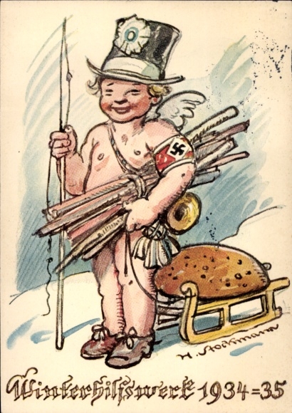 Artysta piszący artykuły piśmiennicze KP Stockmann, Fundusz Pomocy Zimowej 1934-35, Anioł