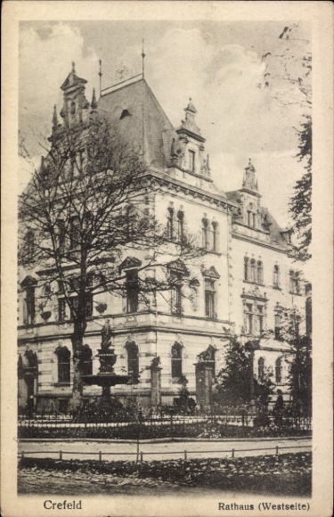 KP Krefeld am Niederrhein, ratusz, strona zachodnia