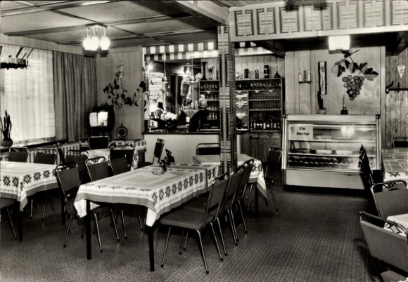 Ak Fockendorf Thüringen, recreatiegebied, stuwmeerrestaurant