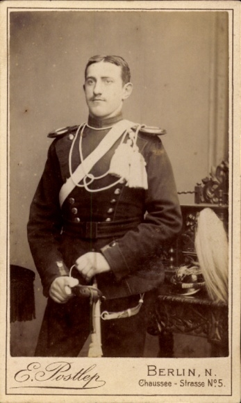 CdV Deutscher Soldat in Uniform, Porträt