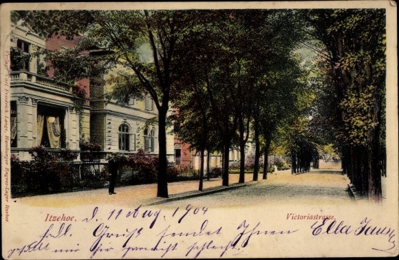 Ak Itzehoe in Holstein, Victoriastraße, Allee