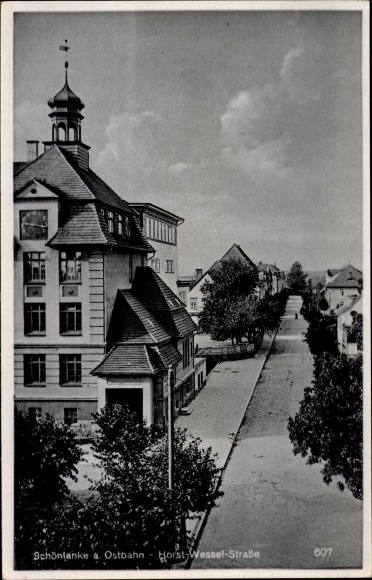 Ak Trzcianka Schönlanke an der Ostbahn Posen, Horst Wessel Straße