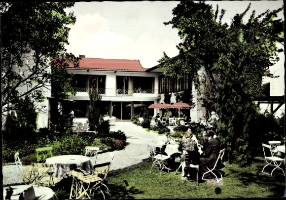 Postcard Winhoering in Upper Bavaria, Cafe Kronberger