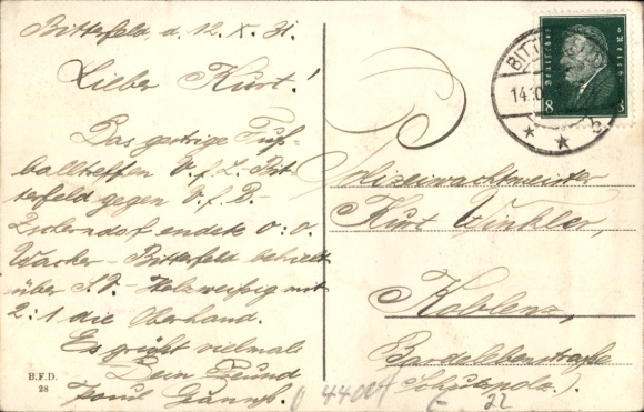 Postcard Bitterfeld in Saxony-Anhalt, Hotel Döring